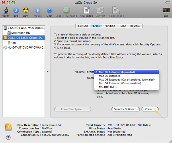 Format hard drive for macbook