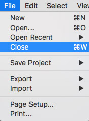 audacity close