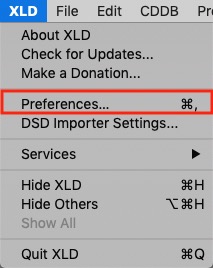 XLD Preferences step 1