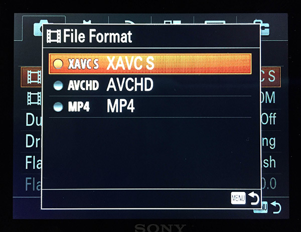 xavc s format memory card