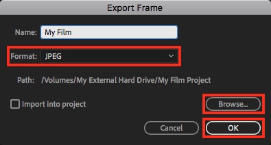 02 - export frame settings