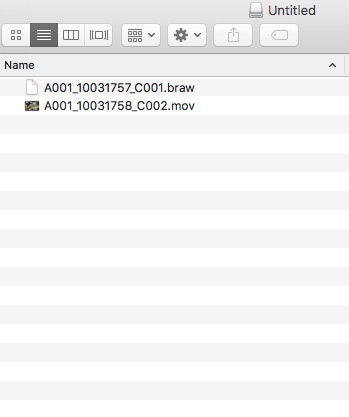 blackmagic memory card example