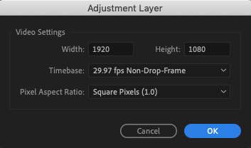 adjustment layer properties